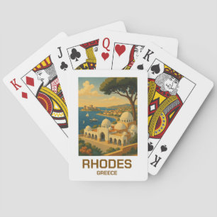 Reise nach Rhodos Griechenland Vintage Spielkarten
