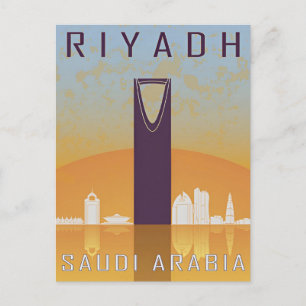 Reise nach Riad Saudi-Arabien im Vintage-Stil Retr Postkarte