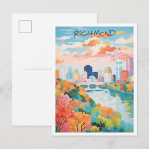 Reise nach Richmond Virginia Kunst Postkarte