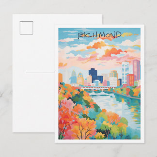 Reise nach Richmond Virginia Kunst Postkarte