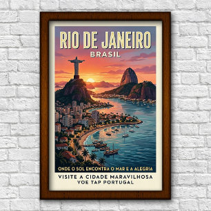 Reise nach Rio de Janeiro, Brasilien, in den 1960e Poster
