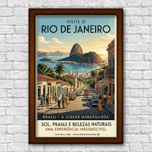 Reise nach Rio de Janeiro, Brasilien, in den 1960e Poster