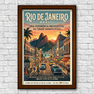 Reise nach Rio de Janeiro, Brasilien, in den 1960e Poster