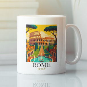 Reise nach Rom Italien Kolosseum Vintage Kaffeetasse