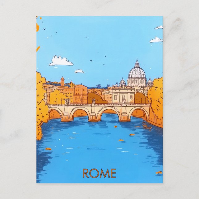 Reise nach Rom Italien Postkarte (Vorderseite)