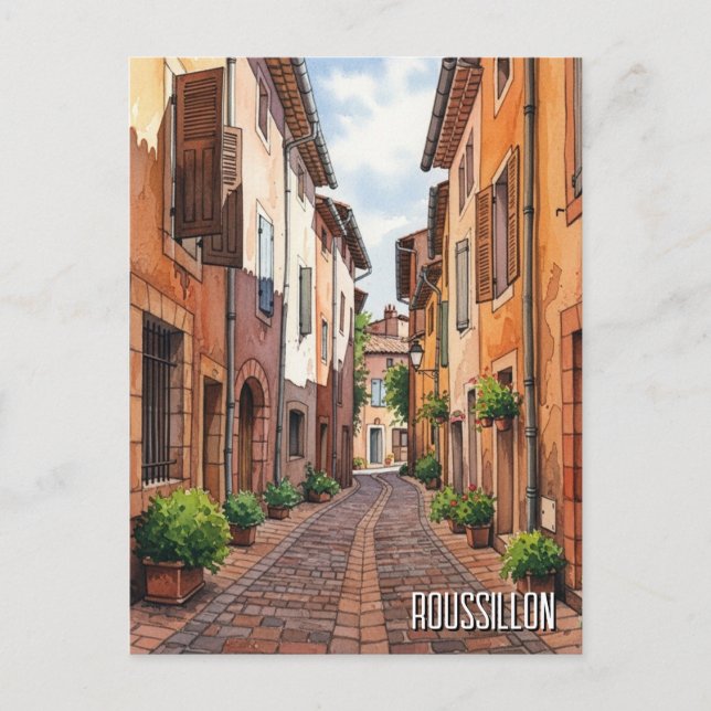 Reise nach Roussillon Frankreich Postkarte (Vorderseite)