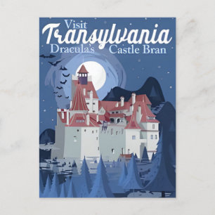 Reise nach Rumänien im Vintage-Stil Konstanza Tran Postkarte