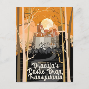 Reise nach Rumänien im Vintage-Stil Konstanza Tran Postkarte
