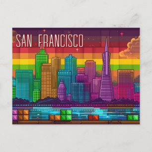 Reise nach San Francisco Kalifornien Postkarte