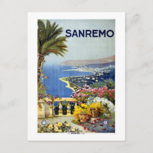 Reise nach San Remo Italien Vintage Postkarte