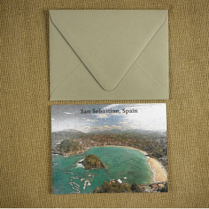 Reise nach San Sebastian Spanien im Vintage-Stil Postkarte
