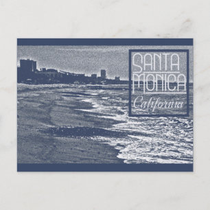 Reise nach Santa Monica Kalifornien Strand Vintage Postkarte