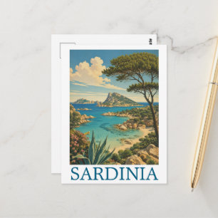 Reise nach Sardinien Italien Mittelmeerinsel im Vi Postkarte