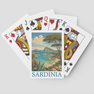 Reise nach Sardinien Italien Mittelmeerinsel im Vi Spielkarten