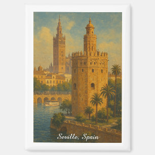 Reise nach Sevilla Spanien Giralda & Torre Oro im  Magnet