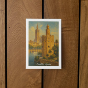 Reise nach Sevilla Spanien Giralda & Torre Oro im Postkarte