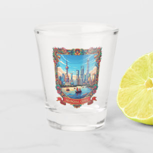 Reise nach Shanghai China Schnapsglas