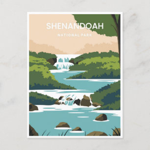 Reise nach Shenandoah National Park Virginia im Vi Postkarte