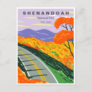 Reise nach Shenandoah National Park Virginia im Vi Postkarte