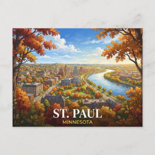 Reise nach St. Paul Minnesota Postkarte