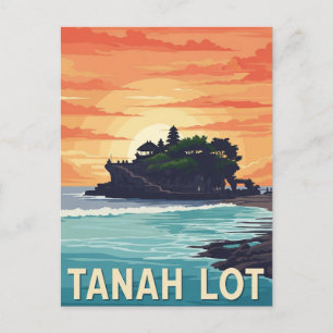 Reise nach Tanah Lot Bali Indonesien Vintage Postkarte