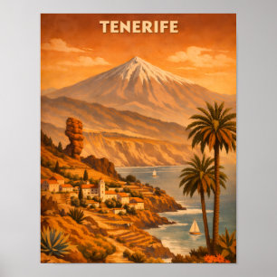Reise nach Teneriffa Kanarische Inseln Mount Teide Poster