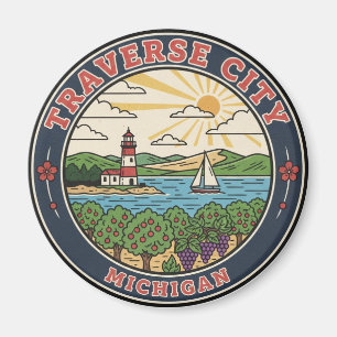 Reise nach Traverse City Michigan Magnet