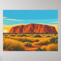 Reise nach Uluru Australien Vintage