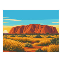 Reise nach Uluru Australien Vintage