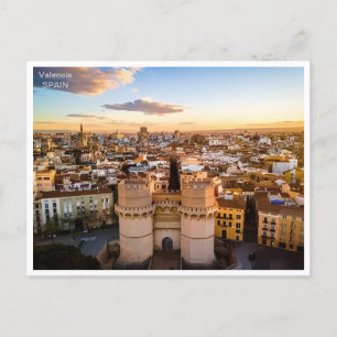 Reise nach Valencia Spanien Retro Vintage Postkarte