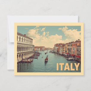 Reise nach Venedig im Vintage-Stil Postkarte