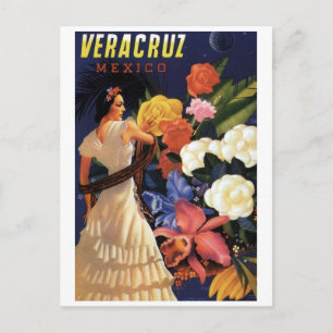 Reise nach Veracruz Mexiko Vintage Postkarte