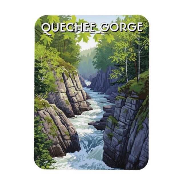 Reise nach Vermont Quechee Gorge Magnet (Vertikal)