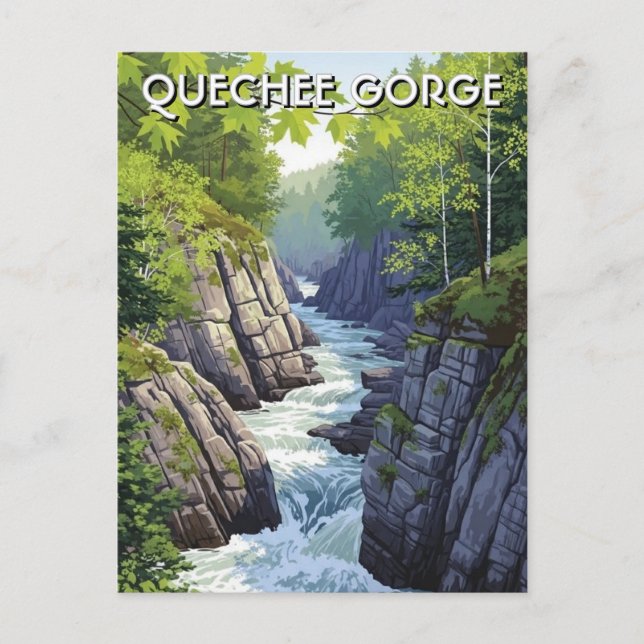 Reise nach Vermont Quechee Gorge Postkarte (Vorderseite)