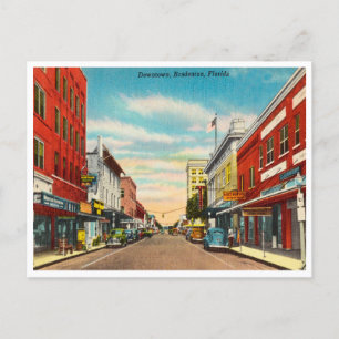 Reise nach Vintage Downtown, Bradenton, Florida Postkarte
