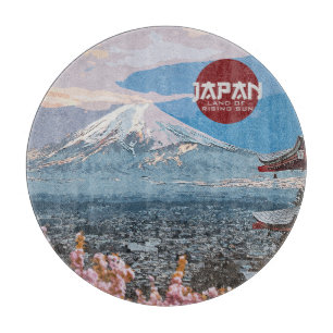 Reise nach Vintage Japan Mt. Fuji     Schneidebrett