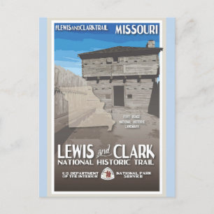 Reise nach Vintage Missouri Fort Osage Postkarte