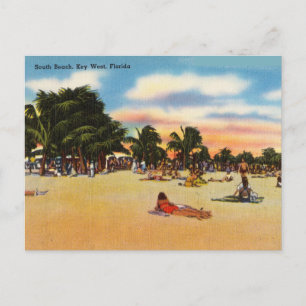 Reise nach Vintage, South Beach, Key West, Florida Postkarte