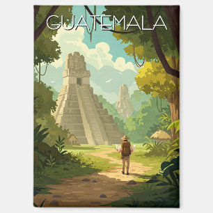 Reise nach Vintage Tikal Guatemala Magnet