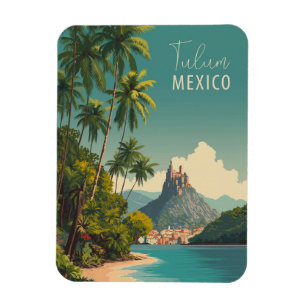 Reise nach Vintage Tulum Mexiko Magnet