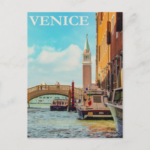 Reise nach Vintage Venedig Italien Postkarte