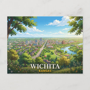Reise nach Wichita Kansas Postkarte
