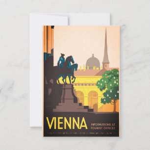 Reise nach Wien Vintage Karte