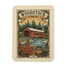 Reise nach Woodstock Vermont im Vintage-Stil
