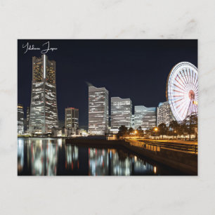 Reise nach Yokohama Japan im Retro-Stil Postkarte