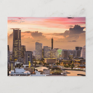 Reise nach Yokohama Japan im Vintage-Stil Urlaub r Postkarte