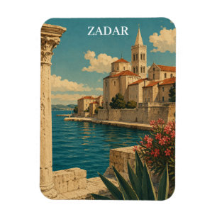 Reise nach Zadar Kroatien Adria Küste Vintage Magnet