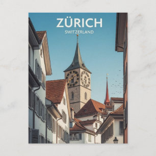 Reise nach Zürich Schweiz Postkarte