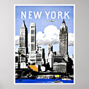 Reise New York Amerika Vintag Poster