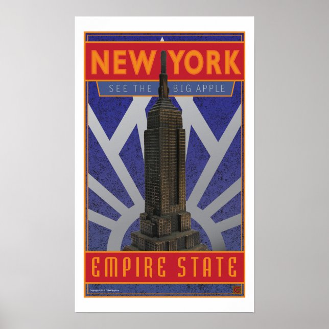 REISE-New York-Empire State Bldg. Poster (Vorne)
